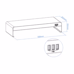 TooQ TQMR0124 Supporti a parete per TV Scrivania Nero - Vista aggiuntiva 4