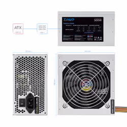 TooQ TQAPOLO-500SP alimentatore per computer 500 W 20+4 pin ATX ATX Argento - Vista aggiuntiva 4