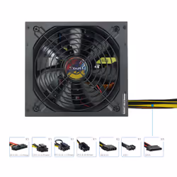 TooQ TQAPOLO-600SP alimentatore per computer 600 W 20+4 pin ATX ATX Nero