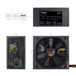 TooQ TQAPOLO-600SP alimentatore per computer 600 W 20+4 pin ATX ATX Nero - Vista aggiuntiva 4