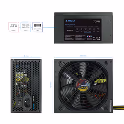 TooQ TQAPOLO-700SP alimentatore per computer 700 W 20+4 pin ATX ATX Nero - Vista aggiuntiva 4