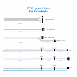 TooQ TQAPOLO-700SP alimentatore per computer 700 W 20+4 pin ATX ATX Nero - Vista aggiuntiva 5