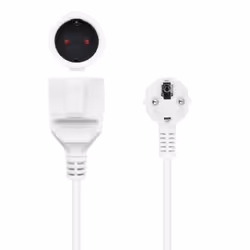 Nanocable 10.22.0602-W prolunghe e multiple 2 m 1 presa(e) AC Interno Bianco