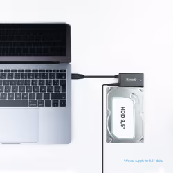 TooQ TQHDA-01A docking station per unità di archiviazione USB 3.2 Gen 1 (3.1 Gen 1) Type-A Nero - Vista aggiuntiva 6