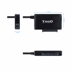 TooQ TQHDA-02C docking station per unità di archiviazione USB 3.2 Gen 1 (3.1 Gen 1) Type-C Nero