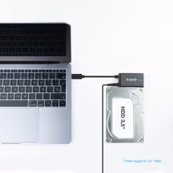 TooQ TQHDA-02C docking station per unità di archiviazione USB 3.2 Gen 1 (3.1 Gen 1) Type-C Nero - Vista aggiuntiva 6