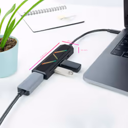 Nanocable 10.16.0401 replicatore di porte e docking station per laptop Cablato USB 3.2 Gen 1 (3.1 Gen 1) Type-C Nero