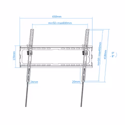 TooQ LP1081T-B Supporto TV a parete 2,03 m (80") Nero