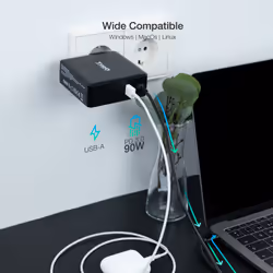 TooQ TQLC-USBC90PD adattatore e invertitore Auto 90 W Nero - Vista aggiuntiva 4
