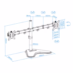 TooQ DB1702TN-B support d'écran plat pour bureau 32" Noir - Vista aggiuntiva 4