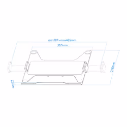 TooQ TQLH1117-B supporto per laptop Mensola a braccio per notebook Nero 43,9 cm (17.3") - Vista aggiuntiva 5
