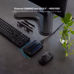 TooQ TQE-2599RGB contenitore di unità di archiviazione Box esterno HDD/SSD Nero 2.5" - Vista aggiuntiva 4