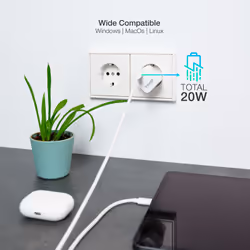 TooQ TQWC-PD20WT Caricabatterie per dispositivi mobili Universale Bianco AC Ricarica rapida Interno - Vista aggiuntiva 4