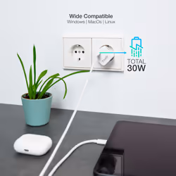 TooQ TQWC-GANPD30WT Caricabatterie per dispositivi mobili Universale Bianco AC Ricarica rapida Interno - Vista aggiuntiva 5