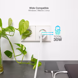 TooQ TQWC-GANQCPD30WT Caricabatterie per dispositivi mobili Universale Bianco AC Ricarica rapida Interno - Vista aggiuntiva 5