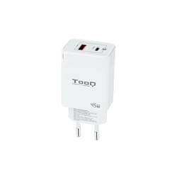 TooQ TQWC-GANQCPD45WT Caricabatterie per dispositivi mobili Universale Bianco AC Ricarica rapida Interno