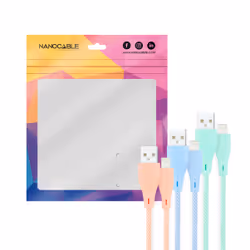 Nanocable 10.10.0401-CO1 cavo Lightning 1 m Blu, Verde, Rosa - Vista aggiuntiva 2