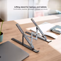 TooQ TQLRS0033-AL-G supporto per laptop Supporto per laptop e tablet Grigio 38,1 cm (15") - Vista aggiuntiva 5