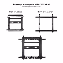 TooQ TQVW4571T Supporto per display espositivi 177,8 cm (70") Nero