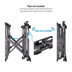 TooQ TQVW4571T Supporto per display espositivi 177,8 cm (70") Nero - Vista aggiuntiva 4