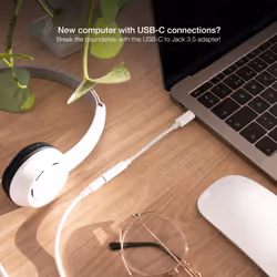 Nanocable 10.24.1205-W cavo audio 0,11 m 3.5mm USB tipo-C Bianco - Vista aggiuntiva 4