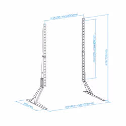 TooQ DB2375F-B Supporto TV a parete 75" Nero