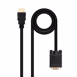 Nanocable 10.15.4348, 1,8 m, HDMI tipo A (Standard), VGA (D-Sub), Maschio, Maschio, Dritto