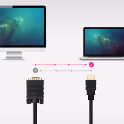 Nanocable 10.15.4348 cavo e adattatore video 1,8 m HDMI tipo A (Standard) VGA (D-Sub) Nero - Vista aggiuntiva 4