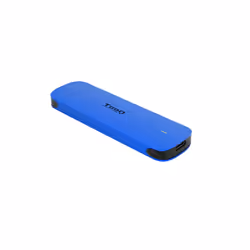 TooQ TQE-2201BL, Box esterno SSD, M.2, PCI Express, 10 Gbit/s, Collegamento del dispositivo USB, Blu