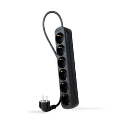 Nanocable 10.37.0006-NS-BK prolunghe e multiple 1,4 m 6 presa(e) AC Interno Nero