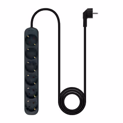 Nanocable 10.37.0006-NS-BK prolunghe e multiple 1,4 m 6 presa(e) AC Interno Nero