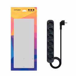 Nanocable 10.37.0006-NS-BK prolunghe e multiple 1,4 m 6 presa(e) AC Interno Nero