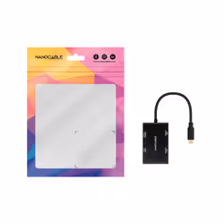 Nanocable 10.16.4307 replicatore di porte e docking station per laptop Cablato USB 3.2 Gen 1 (3.1 Gen 1) Type-C Nero
