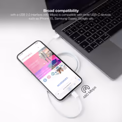 Nanocable 10.01.6001-CO Cavo USB USB-C USB 2.0 1 m Bianco - Vista aggiuntiva 5