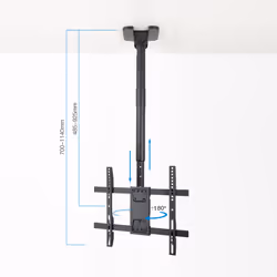 TooQ LPCE1175TSLI-B Supporto TV a parete 75" Nero - Vista aggiuntiva 4