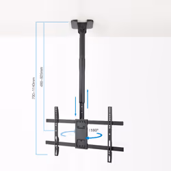 TooQ LPCE1186TSLI-B Supporto TV a parete 86" Nero - Vista aggiuntiva 4