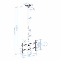 TooQ LPCE1186TSLI-XL-B Supporto TV a parete 2,18 m (86") Nero - Vista aggiuntiva 8