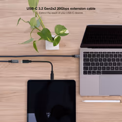 Nanocable 10.01.4502-COMB cavo USB USB 3.2 Gen 2x2 2 m USB C Nero - Vista aggiuntiva 5
