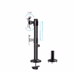 TooQ DB1131TN-B Supporti a parete per TV 81,3 cm (32") Scrivania Nero - Vista aggiuntiva 2