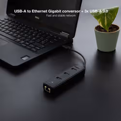 Nanocable 10.16.4604 replicatore di porte e docking station per laptop Cablato USB 3.2 Gen 1 (3.1 Gen 1) Type-A Nero - Vista aggiuntiva 3