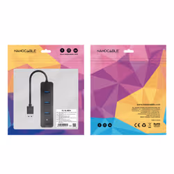 Nanocable 10.16.4604 replicatore di porte e docking station per laptop Cablato USB 3.2 Gen 1 (3.1 Gen 1) Type-A Nero - Vista aggiuntiva 5