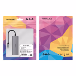 Nanocable 10.16.4605 replicatore di porte e docking station per laptop Cablato USB 3.2 Gen 1 (3.1 Gen 1) Type-C Grigio - Vista aggiuntiva 5