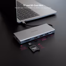 Nanocable 10.16.4612 replicatore di porte e docking station per laptop Cablato USB 3.2 Gen 1 (3.1 Gen 1) Type-C Grigio - Vista aggiuntiva 4