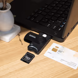 TooQ TQR-3012B lettore di card readers USB 2.0 Nero - Vista aggiuntiva 3