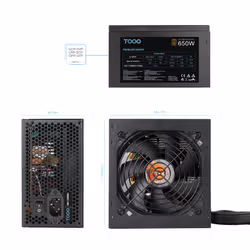 TooQ TQHELIOS-650SP alimentatore per computer 650 W 24-pin ATX ATX Nero - Vista aggiuntiva 4