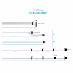 TooQ TQHELIOS-850SP alimentatore per computer 850 W 24-pin ATX ATX Nero - Vista aggiuntiva 5