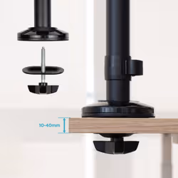 TooQ TQPM0003 Supporti a parete per TV 81,3 cm (32") Scrivania Nero - Vista aggiuntiva 2
