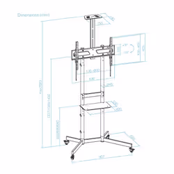 TooQ FS1151M-B Supporto TV a parete 177,8 cm (70") Nero - Vista aggiuntiva 6