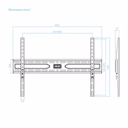 TooQ LP1050F-B Supporto TV a parete 2,18 m (86") Nero - Vista aggiuntiva 7