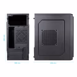 TooQ Dodeka Ultra Mini Tower Nero 500 W - Vista aggiuntiva 2